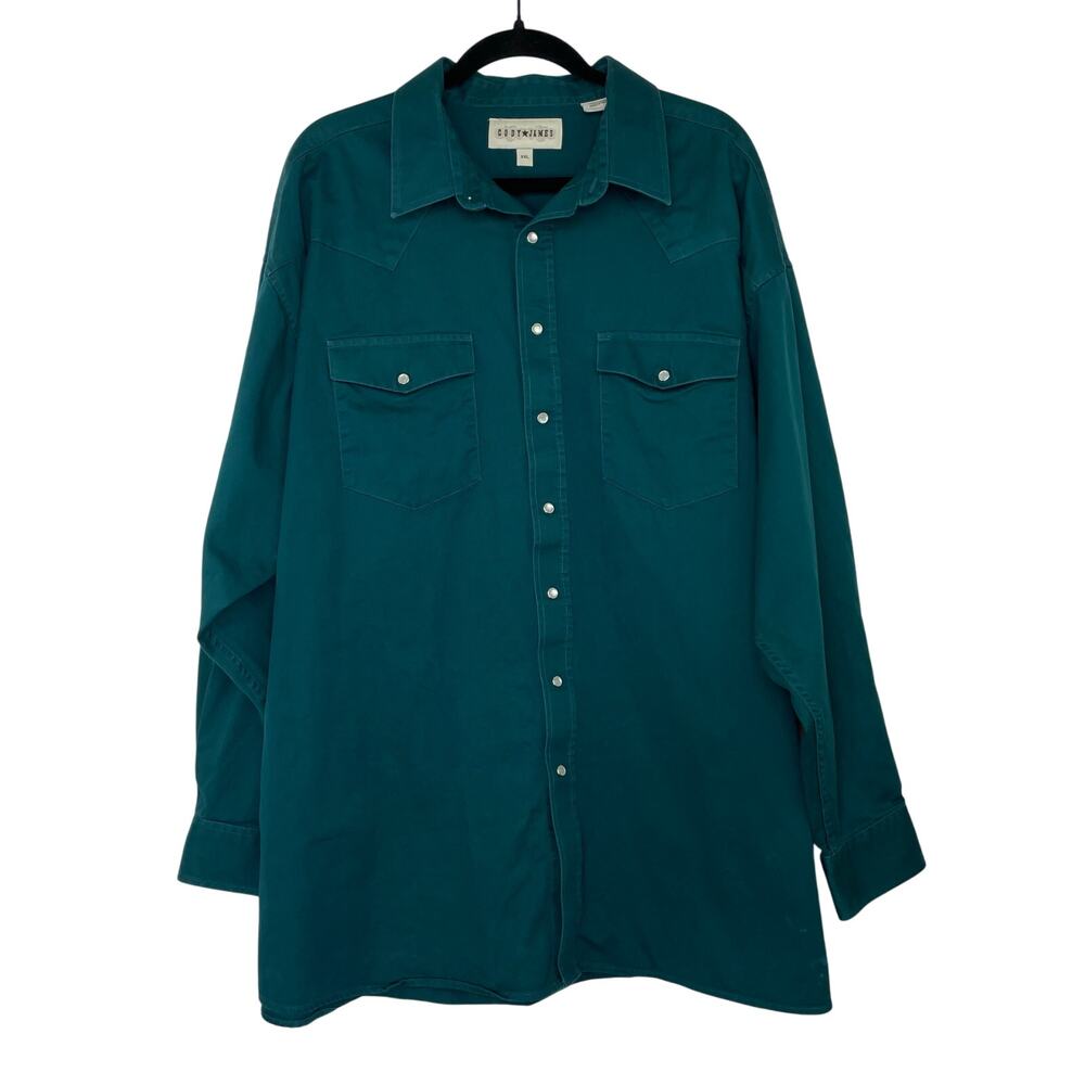 Cody James Green Western Snap Down LS Men's XXL